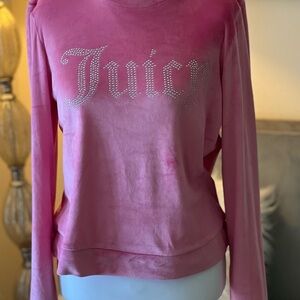 Juicy Couture Pink Velour Sparkling Sweatshirt